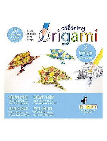 Coloring origami - tortue