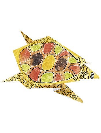Coloring origami - tortue