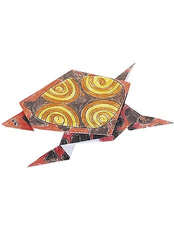 Coloring origami - tortue