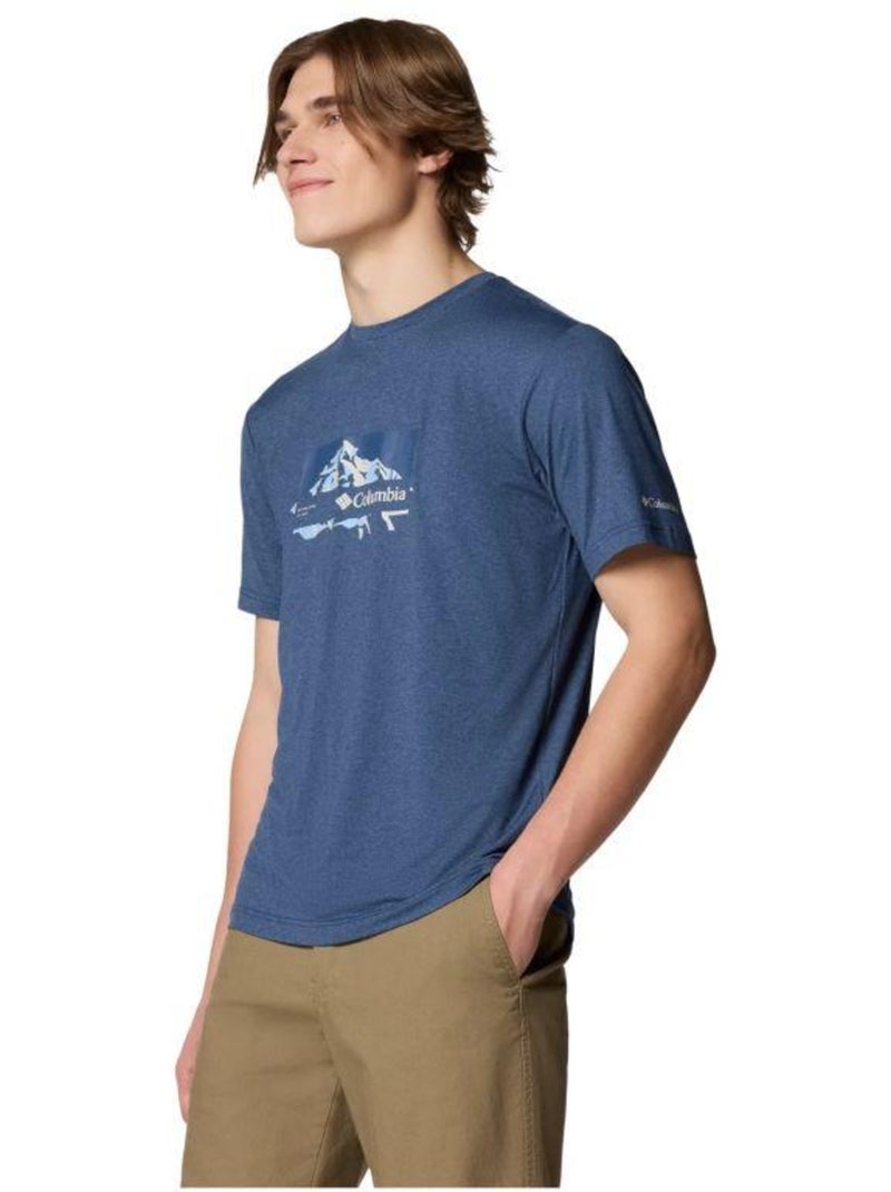 Columbia - T-shirt motif/style graphique KWICK HIKE Bleu - Kiabi