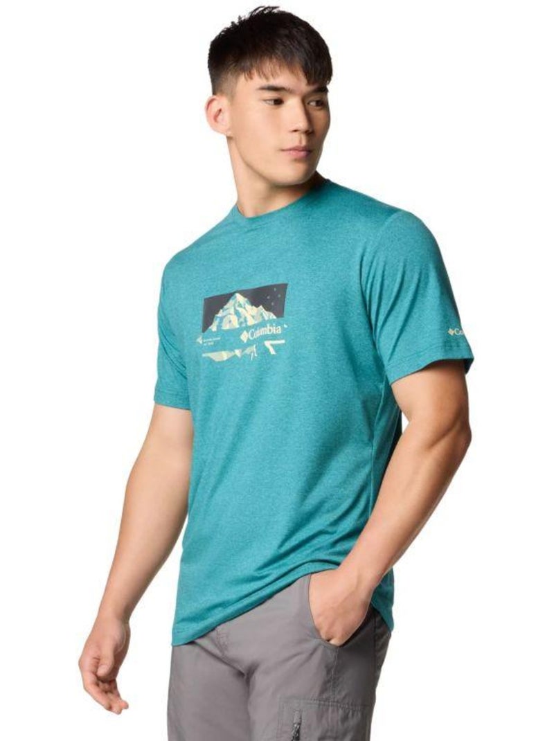 Columbia - T-shirt motif/style graphique KWICK HIKE Vert - Kiabi