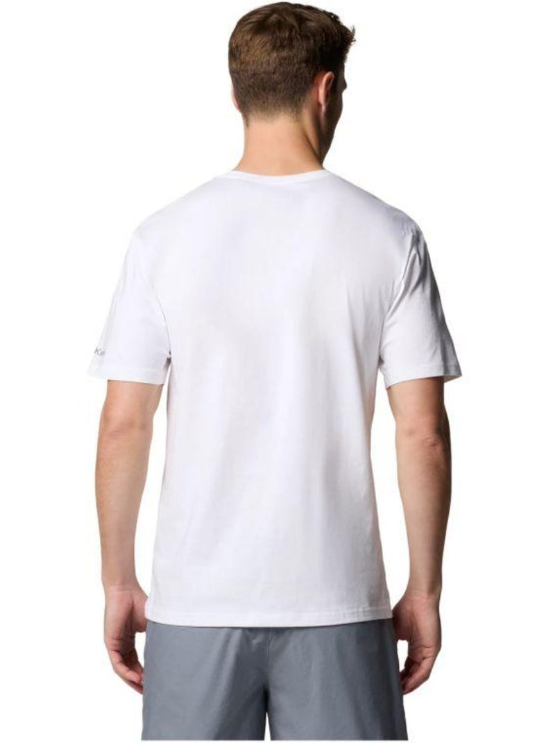Columbia - T-shirt motif/style graphique PATH LAKE Blanc - Kiabi