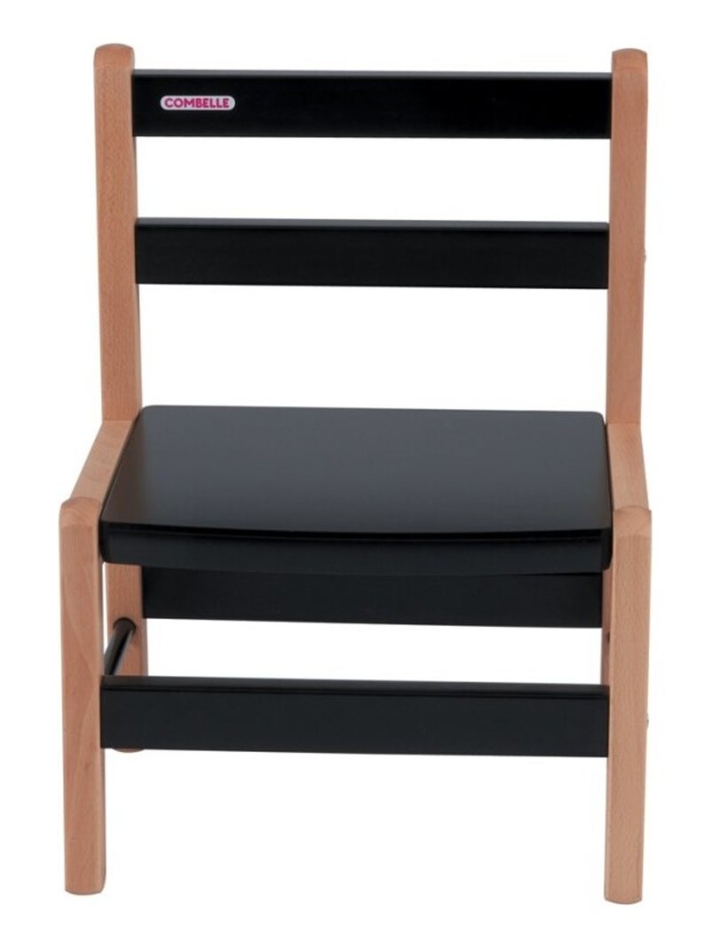 Combelle - Chaise Enfant Louise - Bicolore Noir - 33x46x27cm Noir Marron - Kiabi