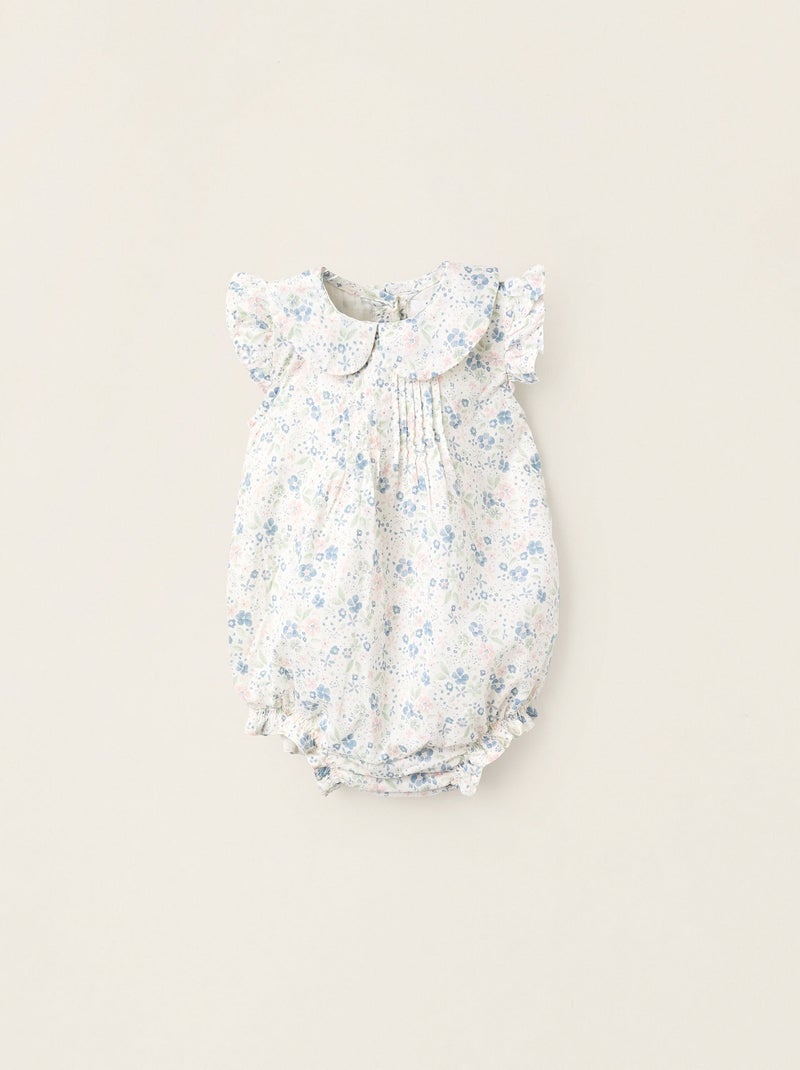Combi en Coton Floral Blanc - Kiabi