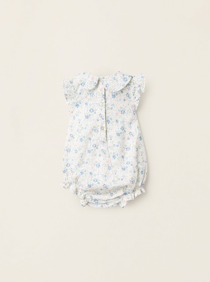 Combi en Coton Floral Blanc - Kiabi