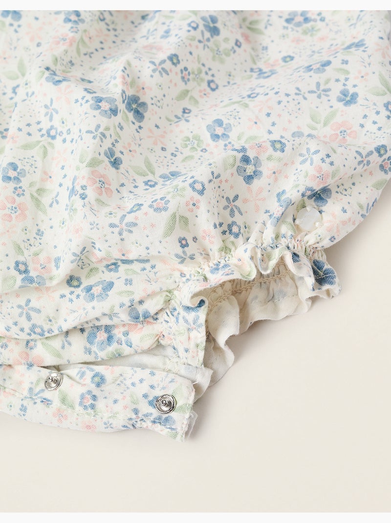 Combi en Coton Floral Blanc - Kiabi