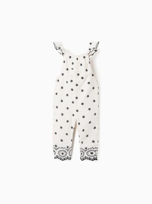 Combi en Mousseline de Coton avec Broderies - Kiabi