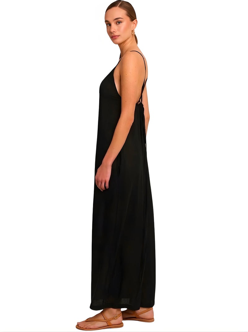 Combi-pantalon à bretelles SOLSTICE Noir - Kiabi
