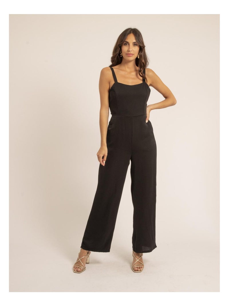 Combi pantalon dos nu ELINA Noir - Kiabi