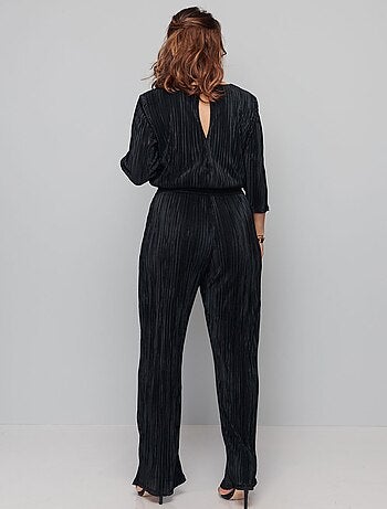 Combi-pantalon en maille plissée