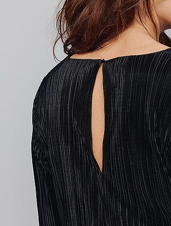 Combi-pantalon en maille plissée