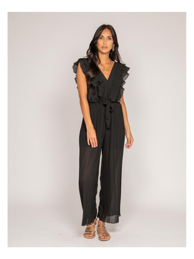 Combi pantalon fluide ERINE Noir - Kiabi