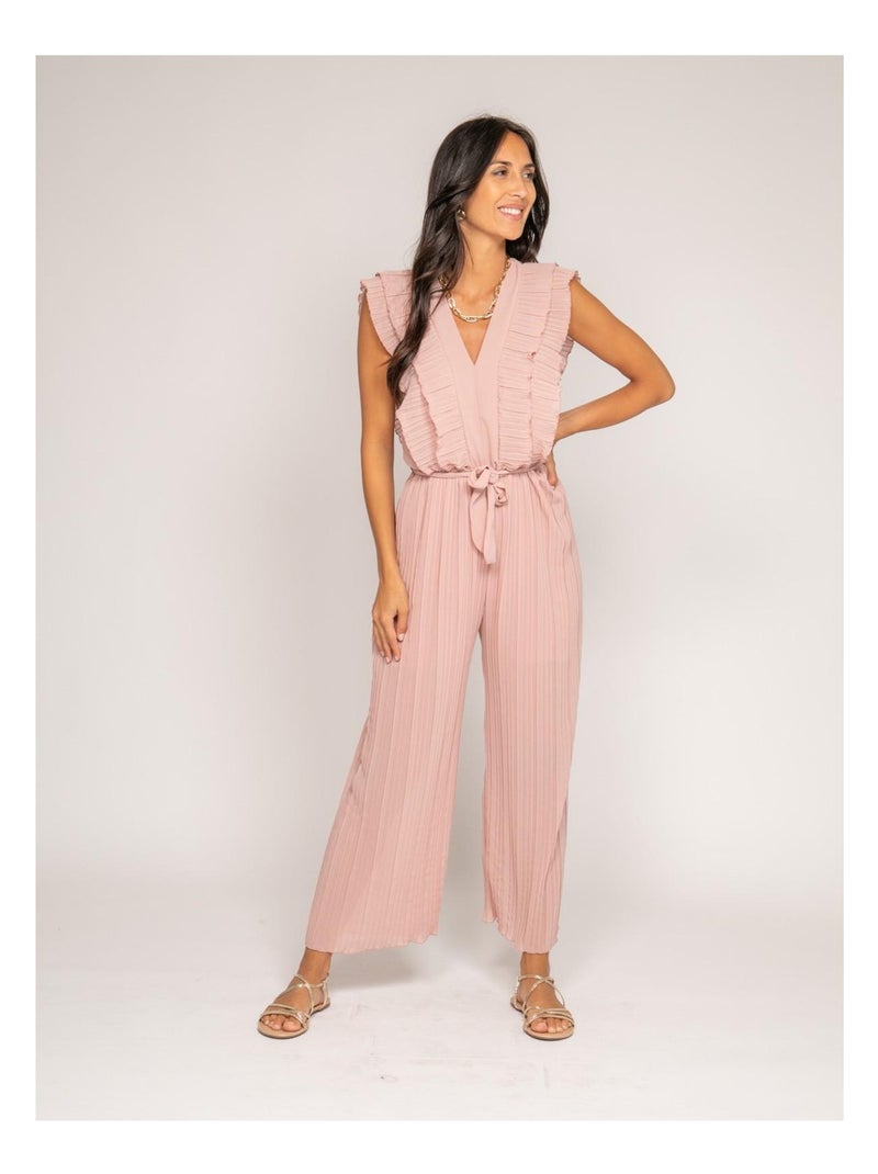 Combi pantalon fluide ERINE Rose clair - Kiabi