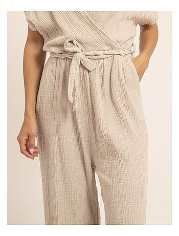 Combi pantalon gaze de coton EROLIE