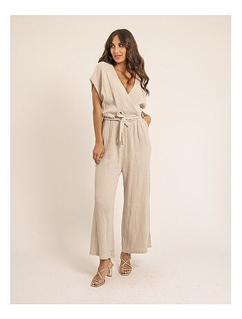 Combi pantalon gaze de coton EROLIE
