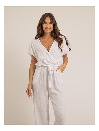Combi pantalon gaze de coton EROLIE