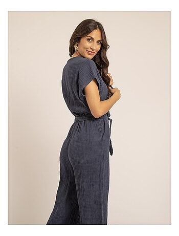 Combi pantalon gaze de coton EROLIE