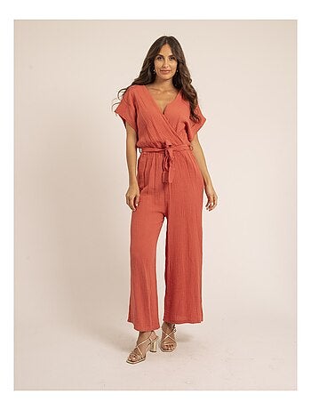Combi pantalon gaze de coton EROLIE