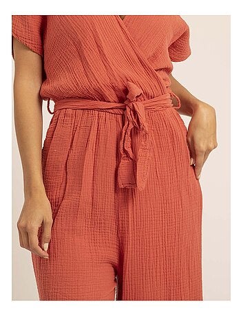 Combi pantalon gaze de coton EROLIE