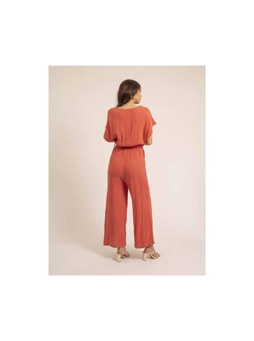 Combi pantalon gaze de coton EROLIE - Kiabi