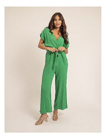 Combi pantalon gaze de coton EROLIE