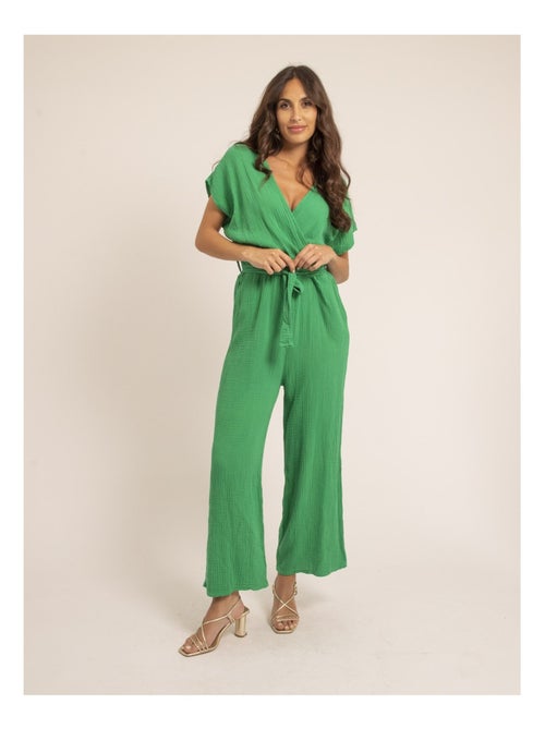 Combi pantalon gaze de coton EROLIE - Kiabi