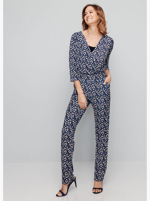 Combi-pantalon imprimée manches 3/4 - Afibel - Kiabi