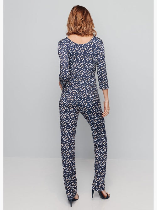 Combi-pantalon imprimée manches 3/4 - Afibel - Kiabi