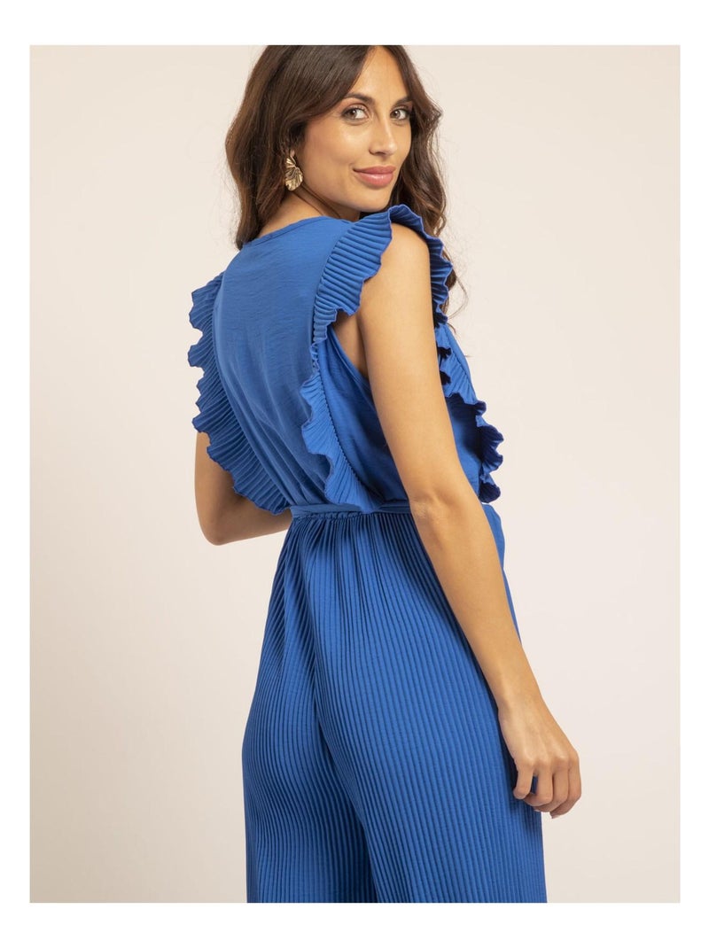 Combi pantalon plissée EDENA Bleu roi - Kiabi