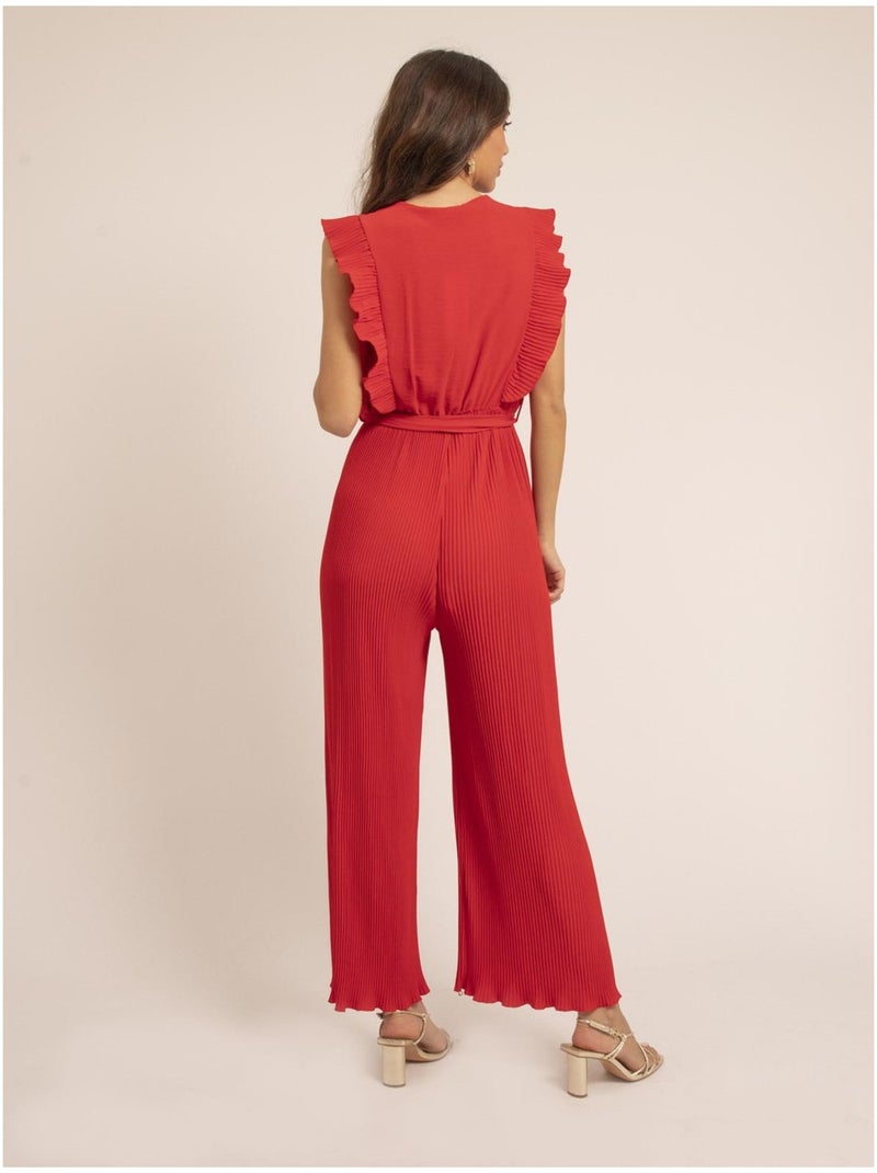 Combi pantalon plissée EDENA Rouge - Kiabi