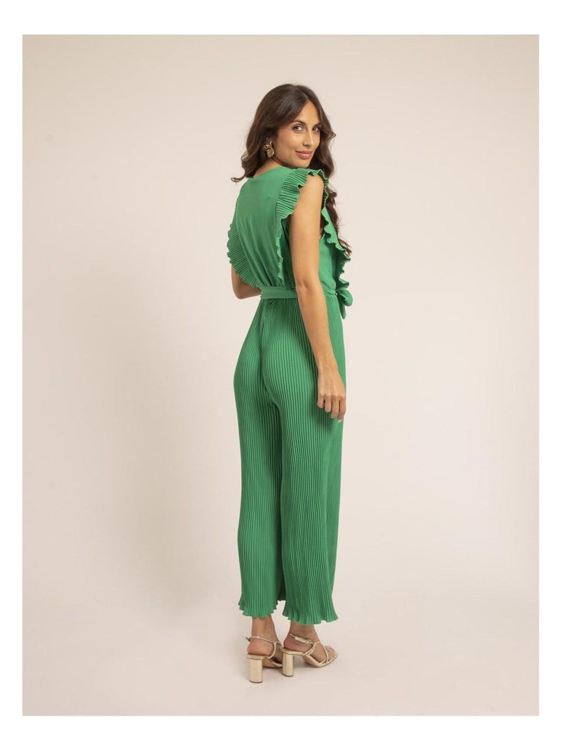 Combi pantalon plissée EDENA Vert - Kiabi