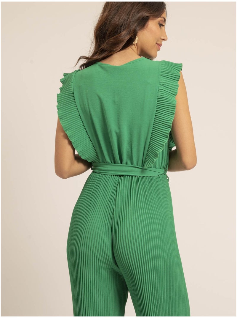 Combi pantalon plissée EDENA Vert - Kiabi