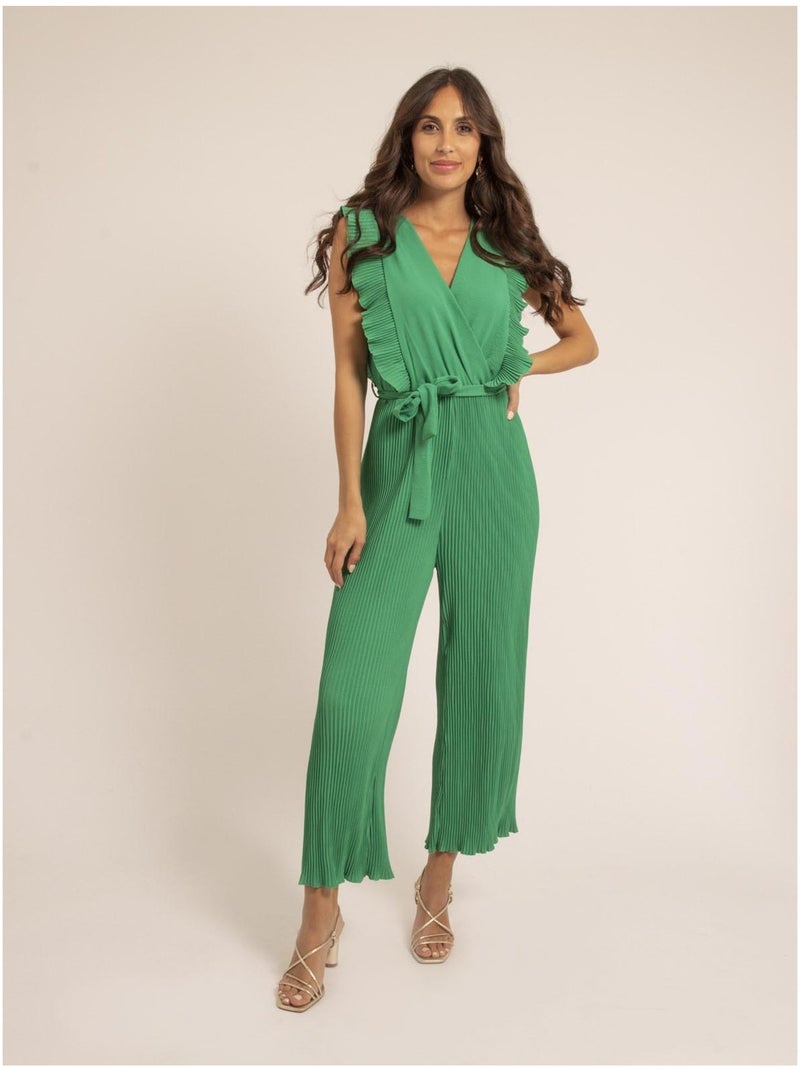 Combi pantalon plissée EDENA Vert - Kiabi