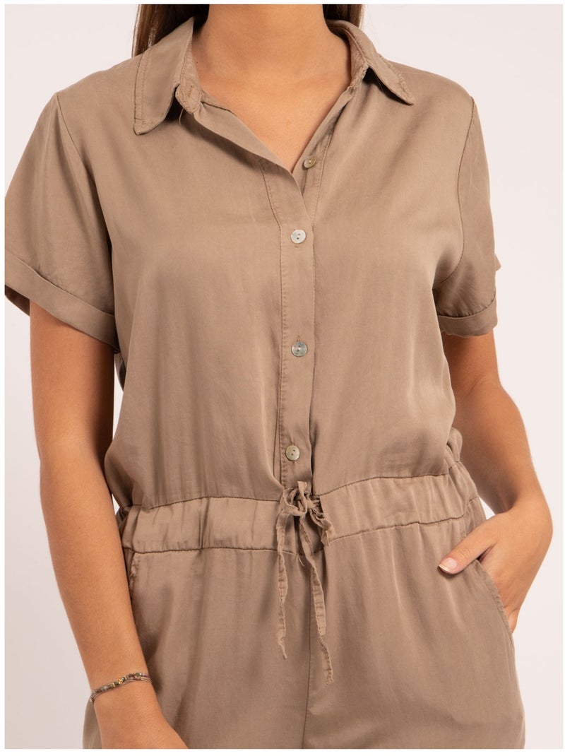 Combi pantalon tencel ENDY Beige - Kiabi