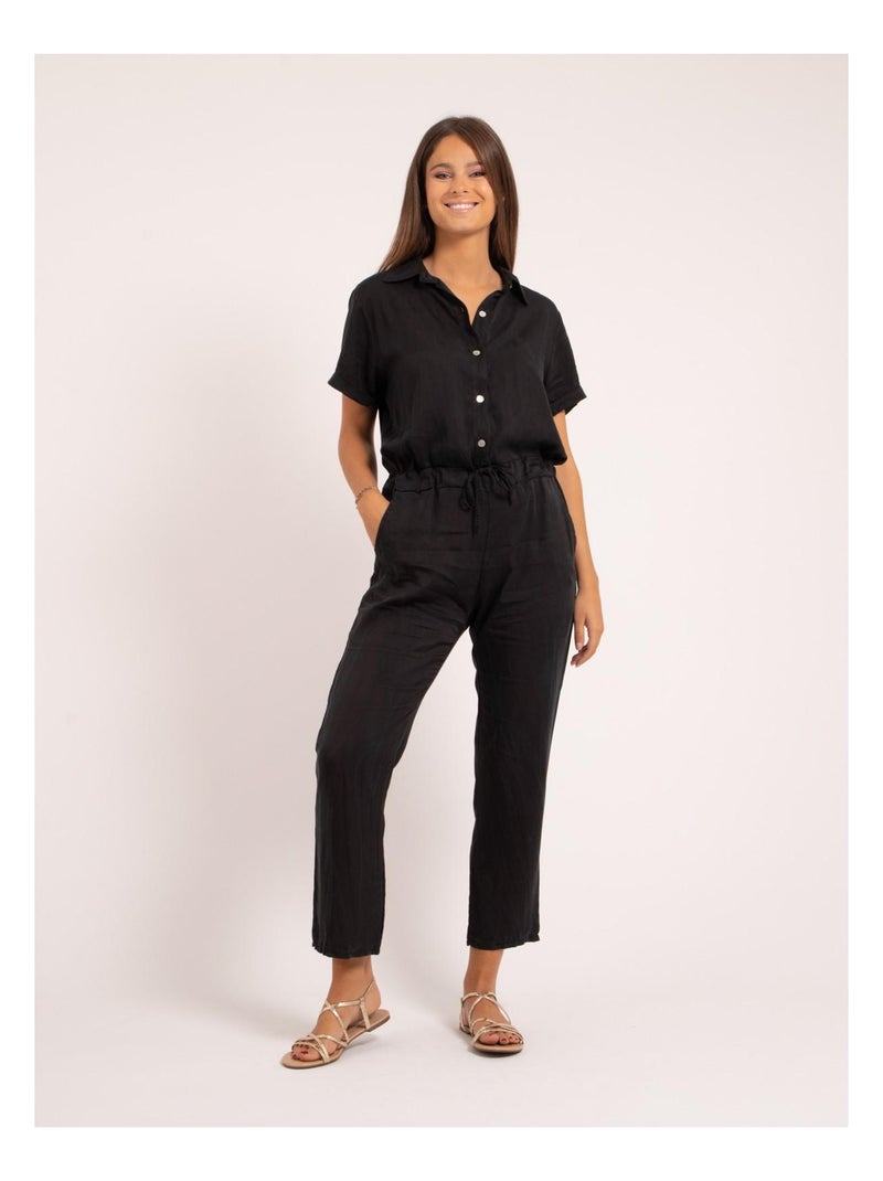 Combi pantalon tencel ENDY Noir - Kiabi