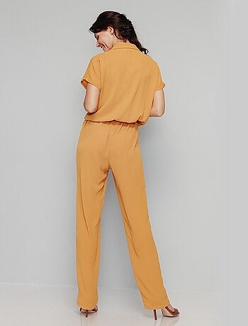 Combi-pantalon unie taille élastiquée - Afibel