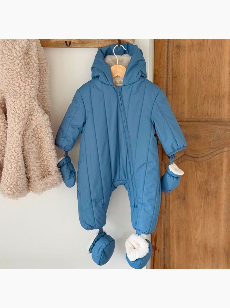 Combi pilote avec moufles et pieds amovibles Polarmoon Bleu - Kiabi