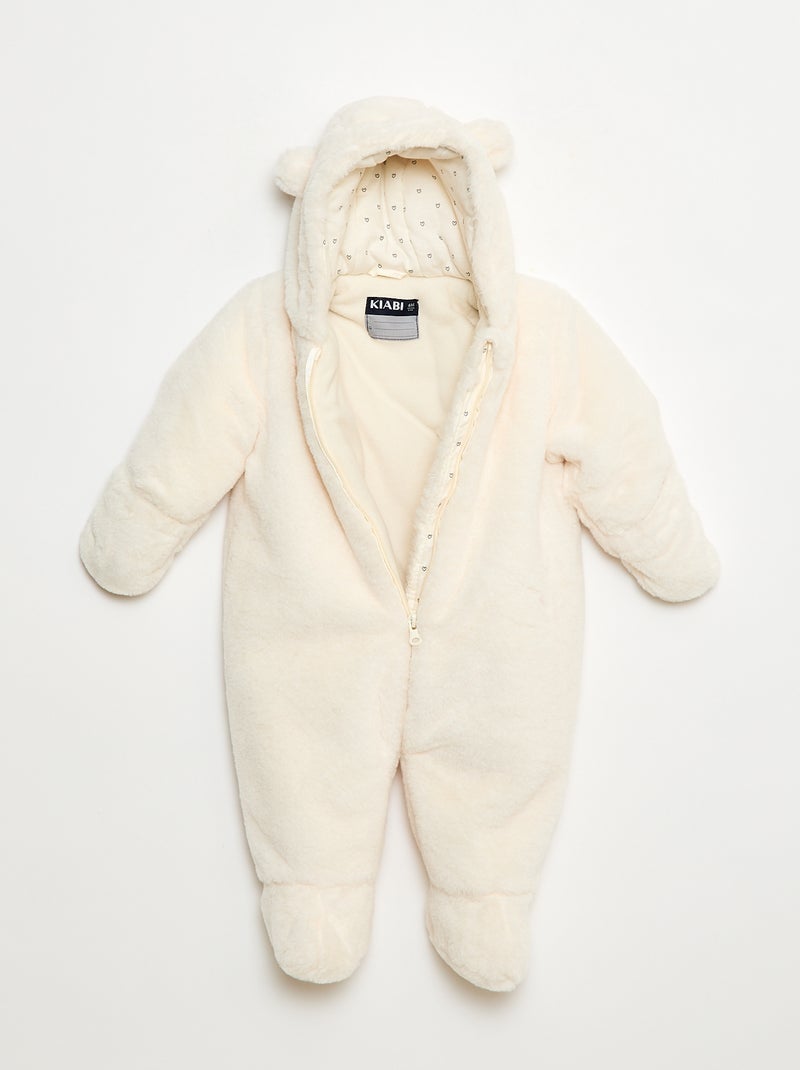 Combi pilote en fausse fourrure Beige - Kiabi