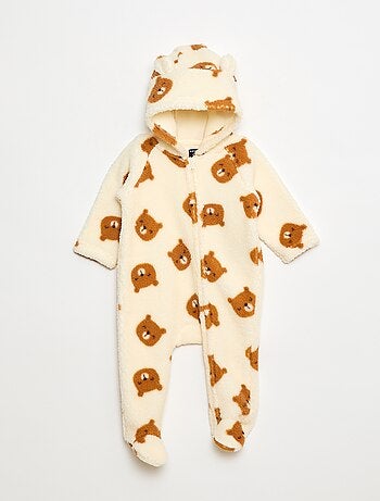 Combi pyjama chaud effet moutonné