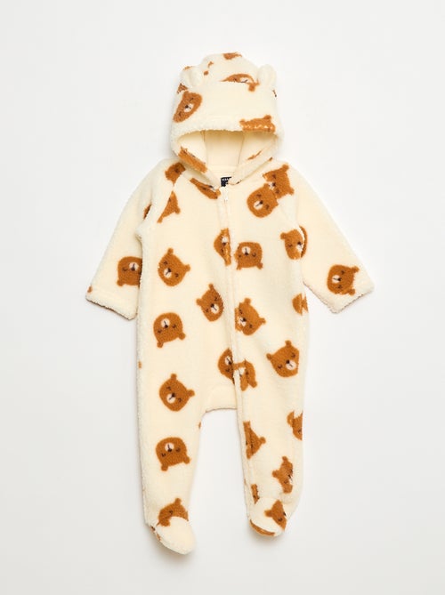 Combi pyjama chaud effet moutonné - Kiabi