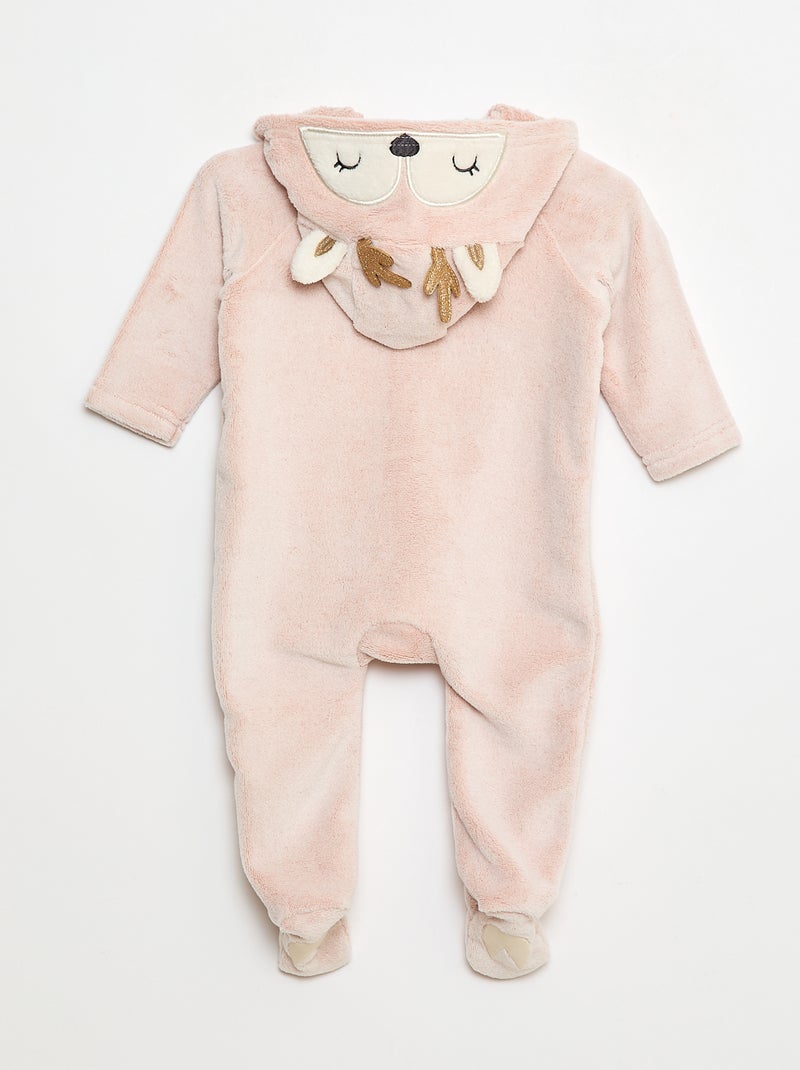 Combi pyjama chaude animal Rose - Kiabi