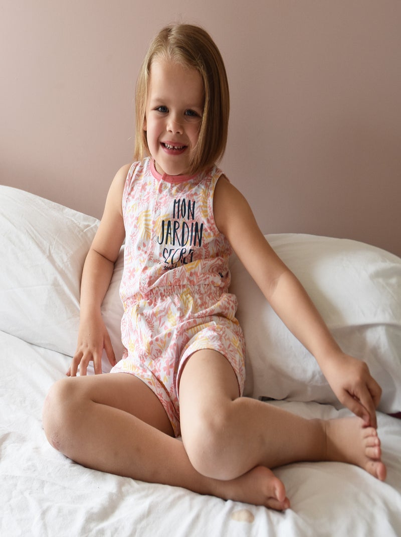 COMBI PYJAMA HILDA COURT ENFANT Blanc - Kiabi