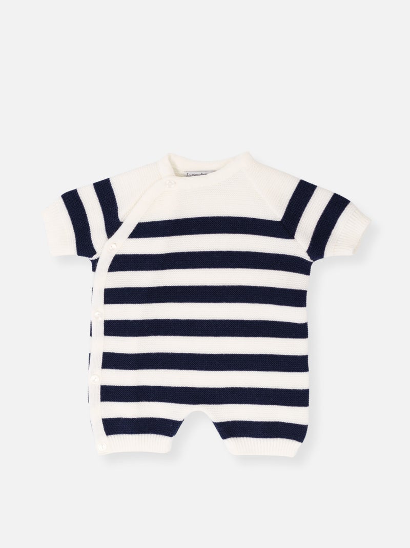 Combi Short Acrylique Blanc Bleu - Kiabi