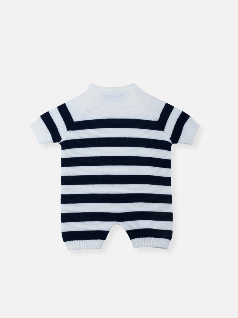 Combi Short Acrylique Blanc Bleu - Kiabi