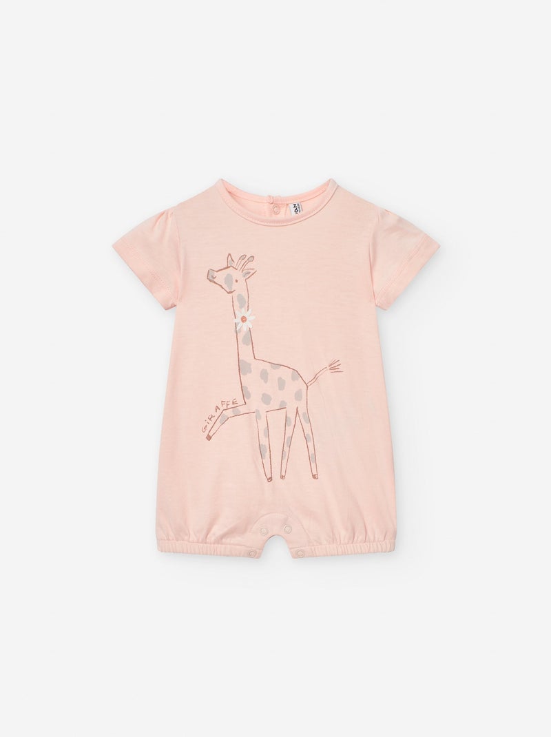 Combi-short avec Imprimé Rose - Kiabi