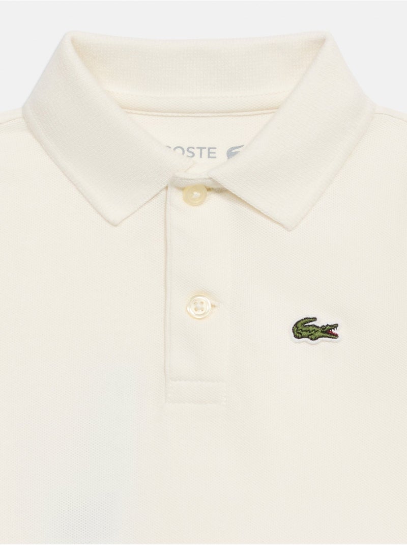 Combi-short Bébé col polo - Lacoste Blanc cassé - Kiabi