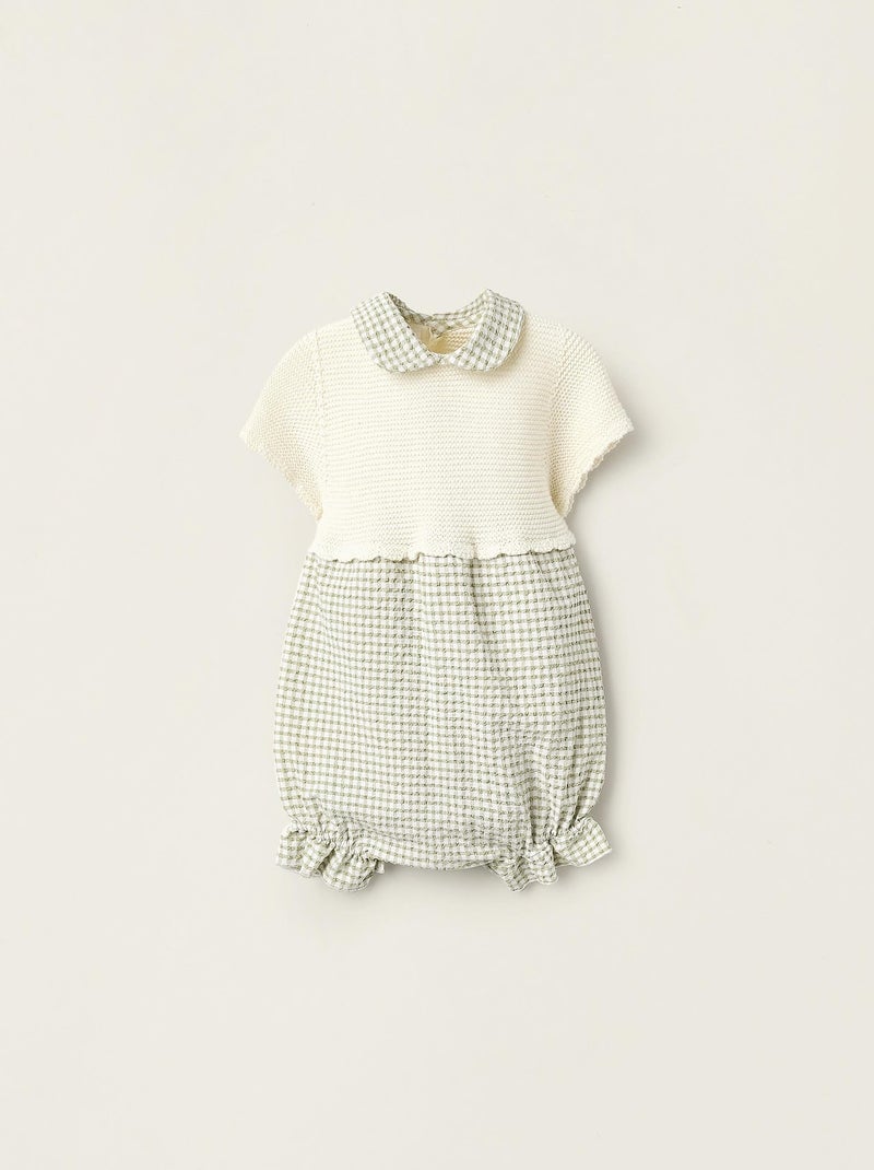 Combi-short combiné pour nouveau-née Vert clair - Kiabi