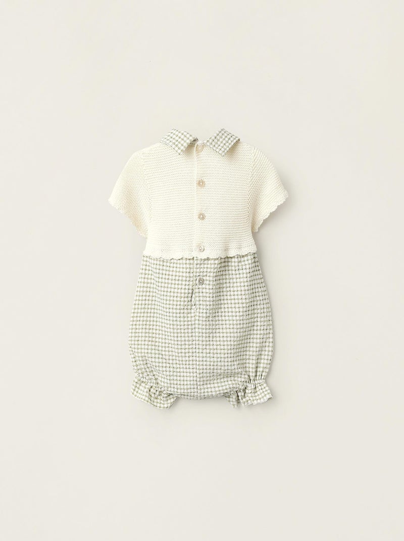 Combi-short combiné pour nouveau-née Vert clair - Kiabi