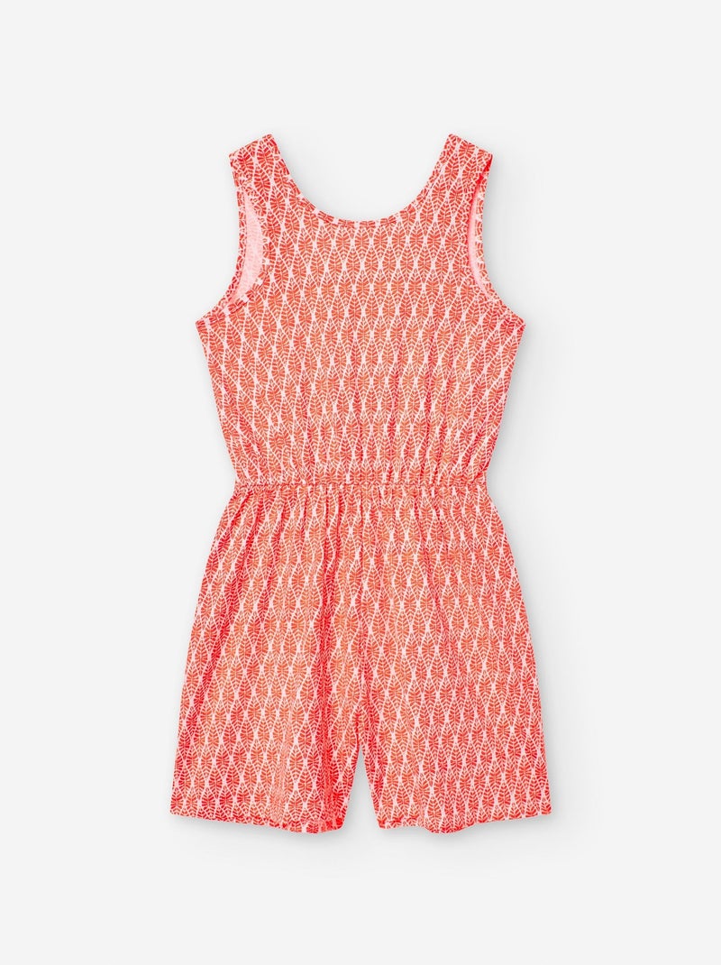 Combi-short en Coton à Motif Blanc - Kiabi