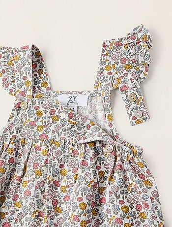 Combi-Short en Coton Floral